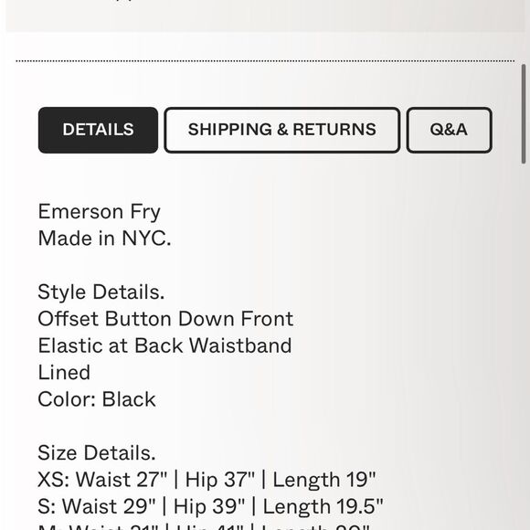 Emerson Fry Sophia Mini Skirt Wrap Black - size S - Picture 3 of 8